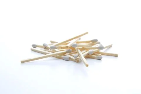 Stack of white tip matches Stock-Fotos