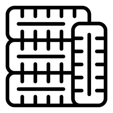 Stack of winter car tires for safe driving concept icon 스톡 일러스트