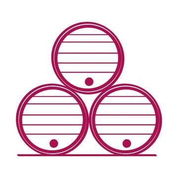 Stack of wood barrel 스톡 일러스트