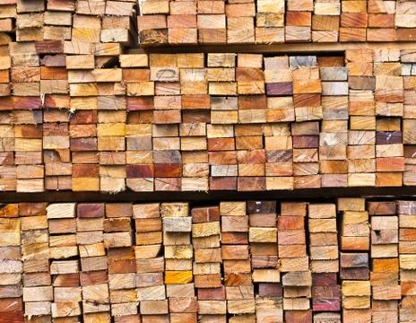 Stack of wood logs Foto stock
