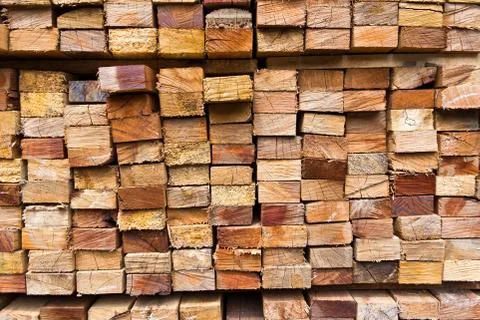 Stack of wood logs Stock Photos