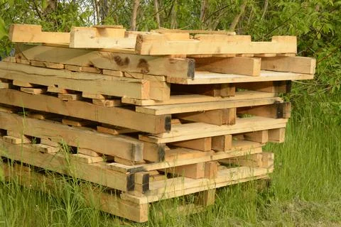 Stack of Wood Pallets Stock Photos
