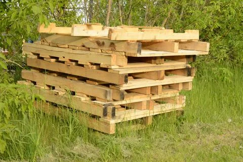 Stack of Wood Pallets Stock Photos