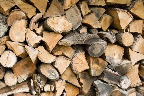 Stack of wood. Stock Photos