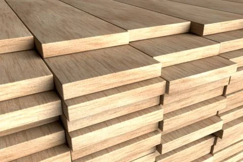 Stack of wood planks Stock Illustration