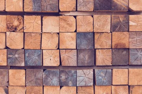 Stack of wooden bars Stock Photos