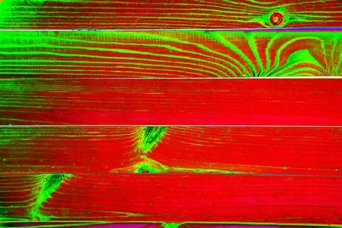 Stack of wooden blocks. Changed color scheme. Colorful background. Tree struc Stock Illustration