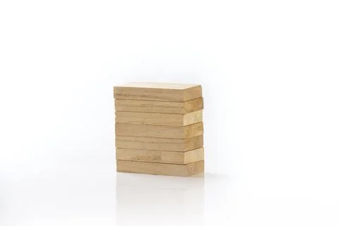 Stack of wooden blocks Stockfoto's