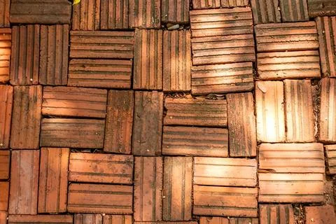 Stack of wooden crates in a storage area 库存照片