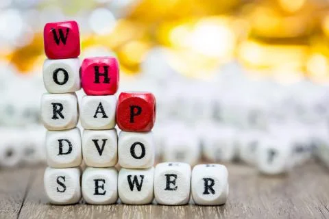 Stack of Words have power dice puzzle Stock Photos