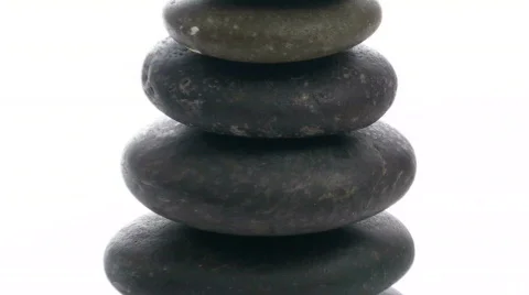 Stack of Zen rocks zoom out - HD Stock Footage 570189