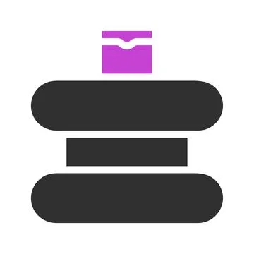 Stack of zen stones with container. Concept of balance, harmony, and medita.. Stock Illustration