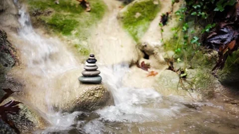 A Stack of Zen stones Stock Footage 150541771