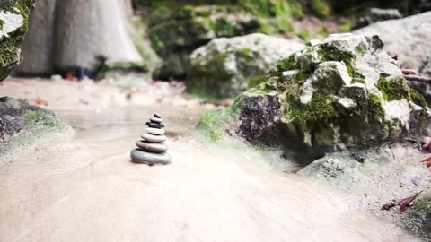 A Stack of Zen stones Stock Footage 150543800