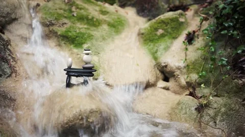 A Stack of Zen stones Video stock 150545057