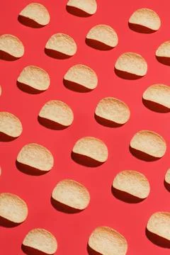Stackable chips in lines Stock Photos