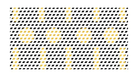 Stackable dash lines and circle pattern animation video on white background Stock Footage 344250561