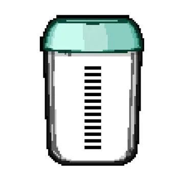 Stackable food storage container baby pixel art vector illustration Stockillustratie
