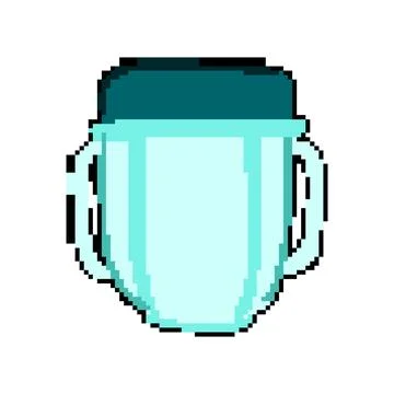 Stackable food storage container baby pixel art vector illustration Stockillustratie