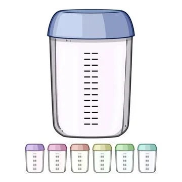 Stackable food storage container baby cartoon vector graphic Stockillustratie