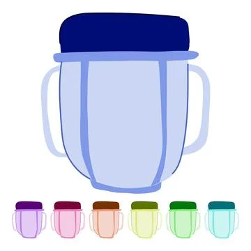 Stackable food storage container baby vector cartoon graphic Stockillustratie