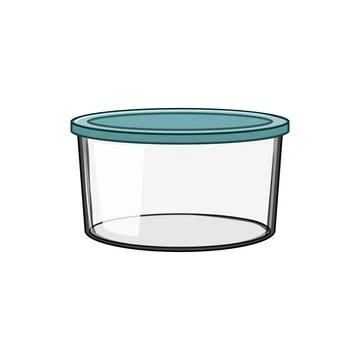 Stackable glass food storage container cartoon vector illustration イラスト素材