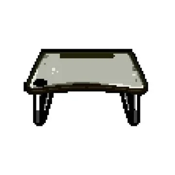 Stackable portable lap desk pixel art vector illustration Ilustração Stock