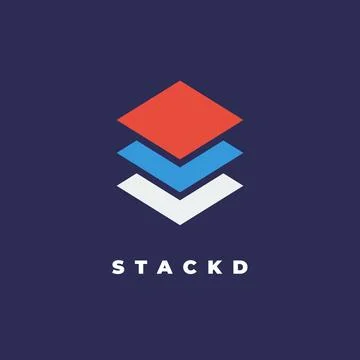 Stackd - Stacked Company Logo Illustration Template イラスト素材