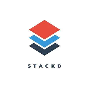 Stackd - Stacked Company Logo Illustration Template Isolated Stockillustratie