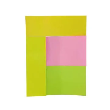 Stacked Adhesive Notes On Black Background Bright Colors Illustrazione stock