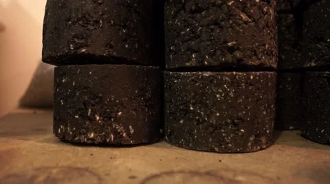 Stacked Asphalt Cylinders Stock Footage 40219251
