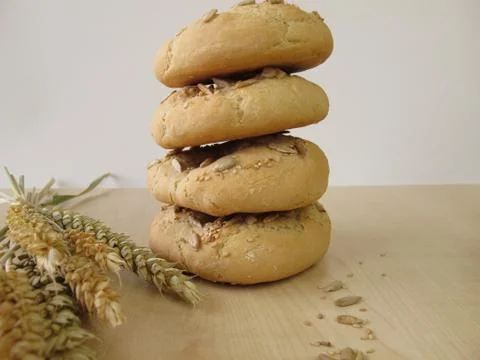 Stacked bagels Stock Photos