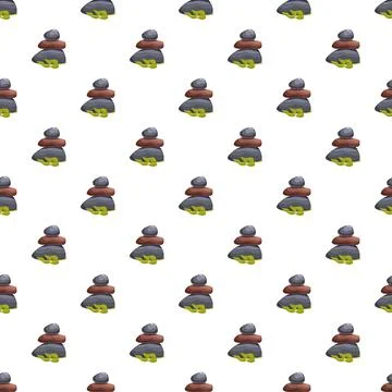Stacked balanced pebbles pattern creating zen background 스톡 일러스트