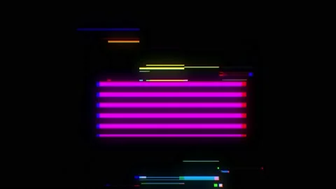 Stacked Bars Glitched shape design motion graphic. Stock Footage 154541531