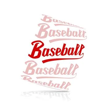 Stacked Baseball Text. Vector illustration Stock Illustration