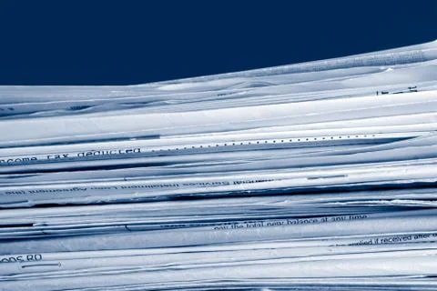 Stacked bills Foto stock