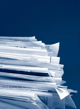 Stacked bills Stock Photos