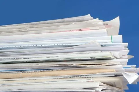 Stacked bills Stock Photos