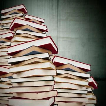 Stacked with books background Foto stock