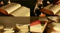 Stacked books HD Footage