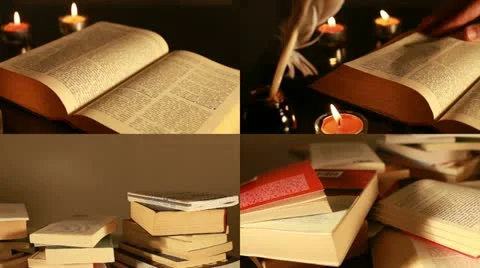 Stacked books Stock Footage 11678343