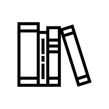 Stacked books icon representing knowledge and education Illustrazione stock