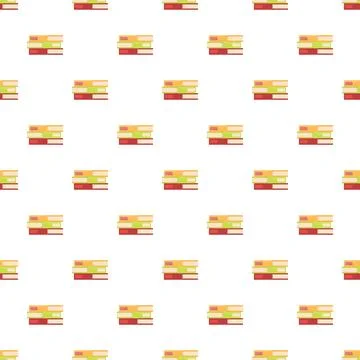 Stacked books minimalist seamless pattern for education background Stock Illustration