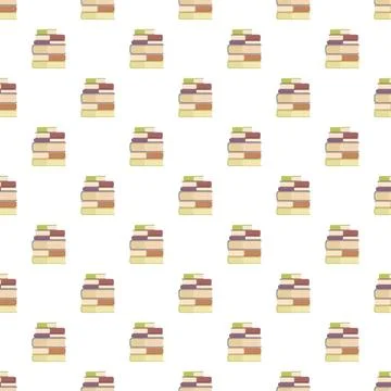 Stacked books seamless pattern representing education and knowledge 스톡 일러스트