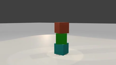 Stacked boxes 3DCG cube animation motion graphics Stock Footage 169381086