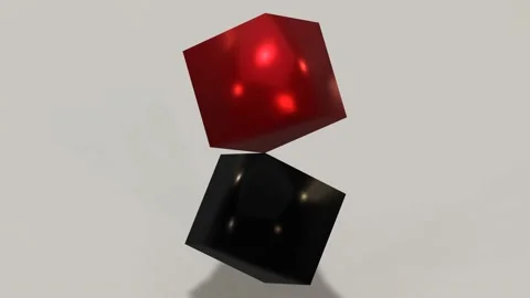 Stacked boxes 3DCG cube animation motion graphics Stock Footage 169381090