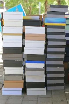 Stacked Boxes Packages Foto stock