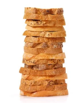 Stacked bread slices Stock Photos