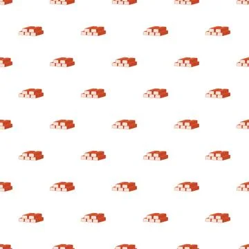 Stacked bricks construction material building seamless pattern Stock Illustration