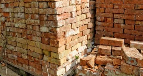 Stacked bricks Stock Photos